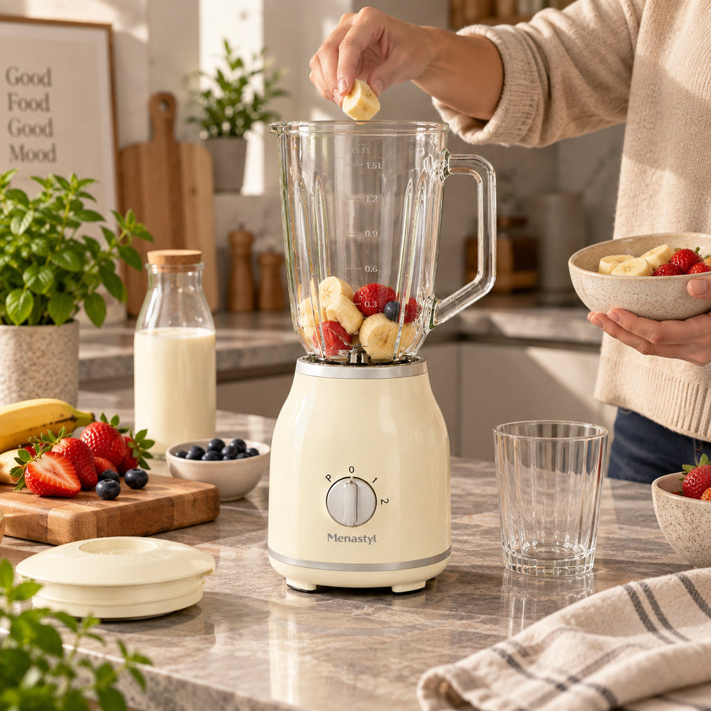 Rétro - Blender - Polypropen Och Glaskanna - 1,5 L