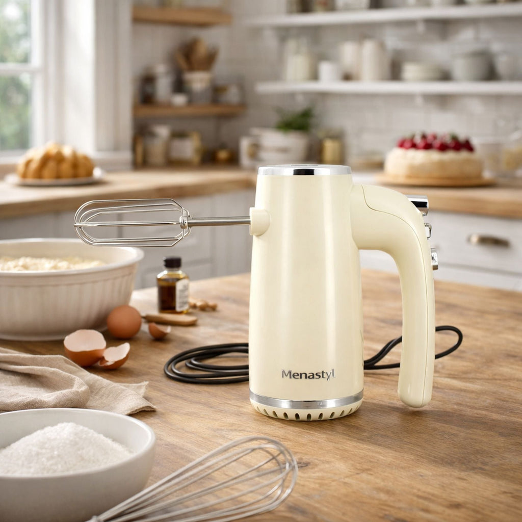Rétro - Håndmikser - Plastik og rustfrit stål