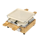 Macchina Per Raclette 4 Persone - Alluminio E Bambù