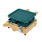 Macchina Per Raclette 4 Persone - Alluminio E Bambù