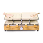 Apparecchio Per Raclette Per 8 Persone - Alluminio E Bambù - Crema