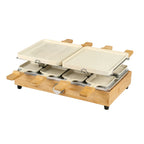 Apparecchio Per Raclette Per 8 Persone - Alluminio E Bambù - Crema