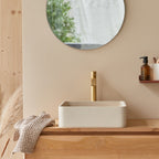 Thaïs - Vasque Carrée - Terrazzo - Beige