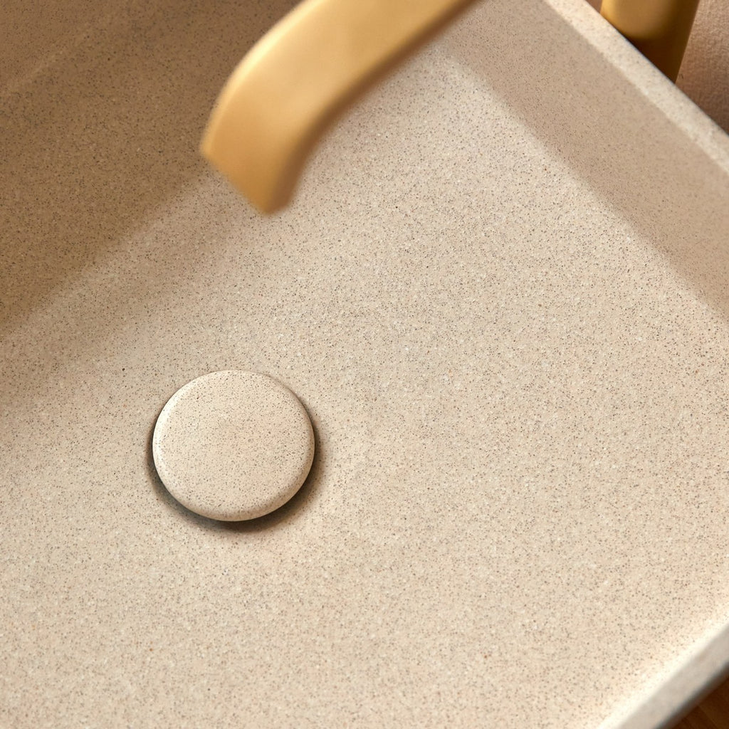 Thaïs - Vasque Carrée - Terrazzo - Beige
