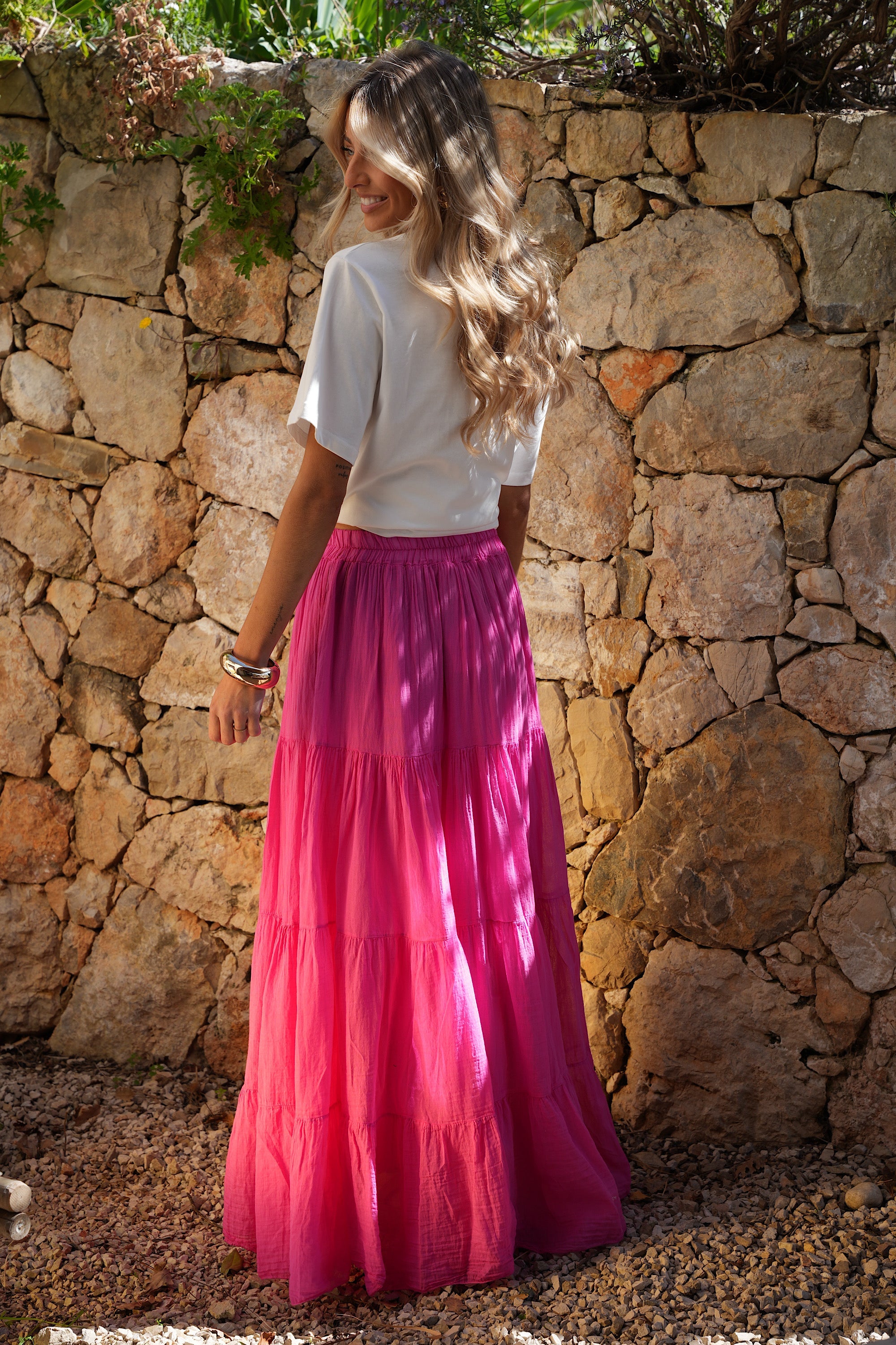 Chloé Long Skirt - Pink