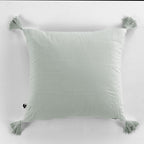 Gaïa - Coussin Déhoussable - Double Gaze De Coton Unie - Eucalyptus