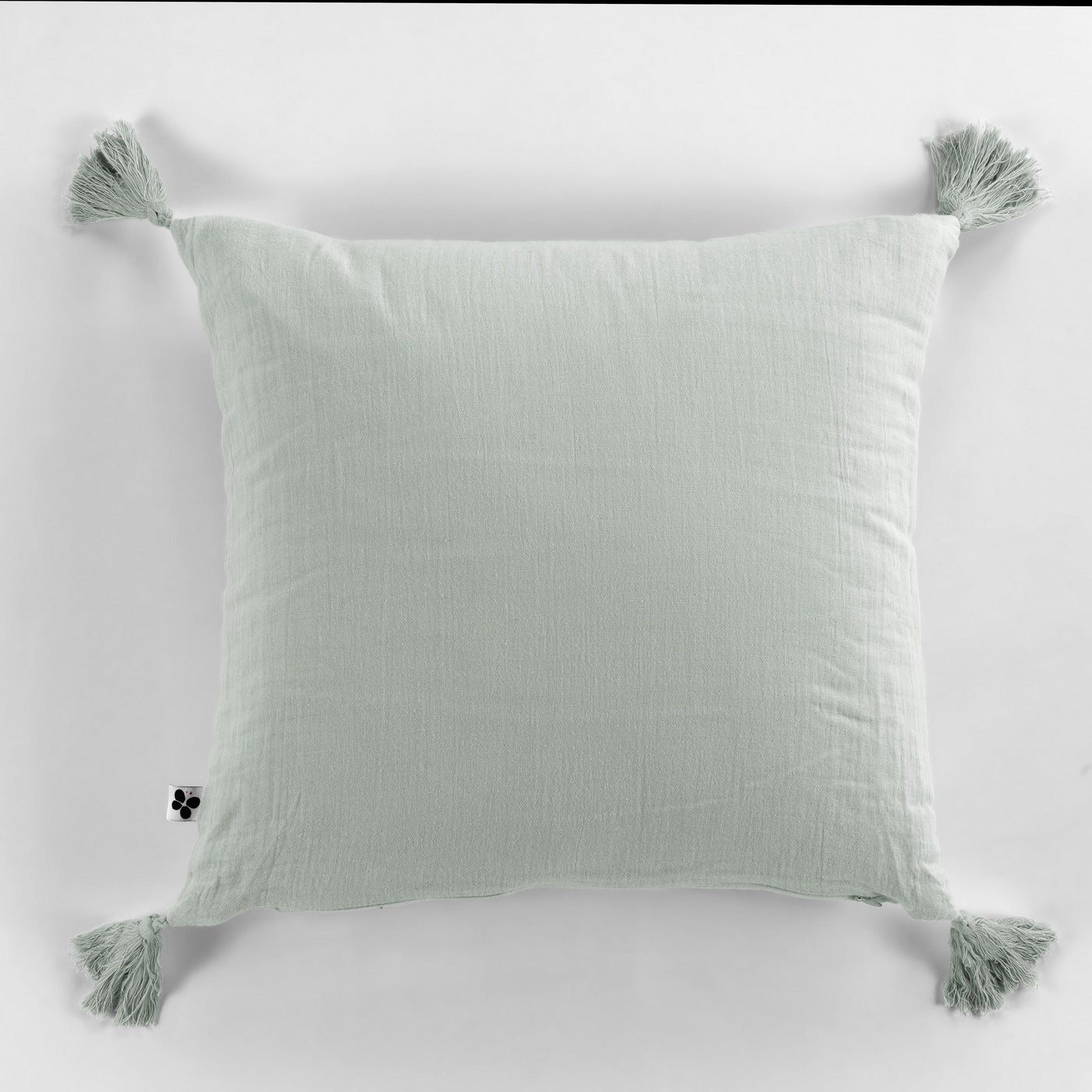 Gaïa - Coussin Déhoussable - Double Gaze De Coton Unie - Eucalyptus