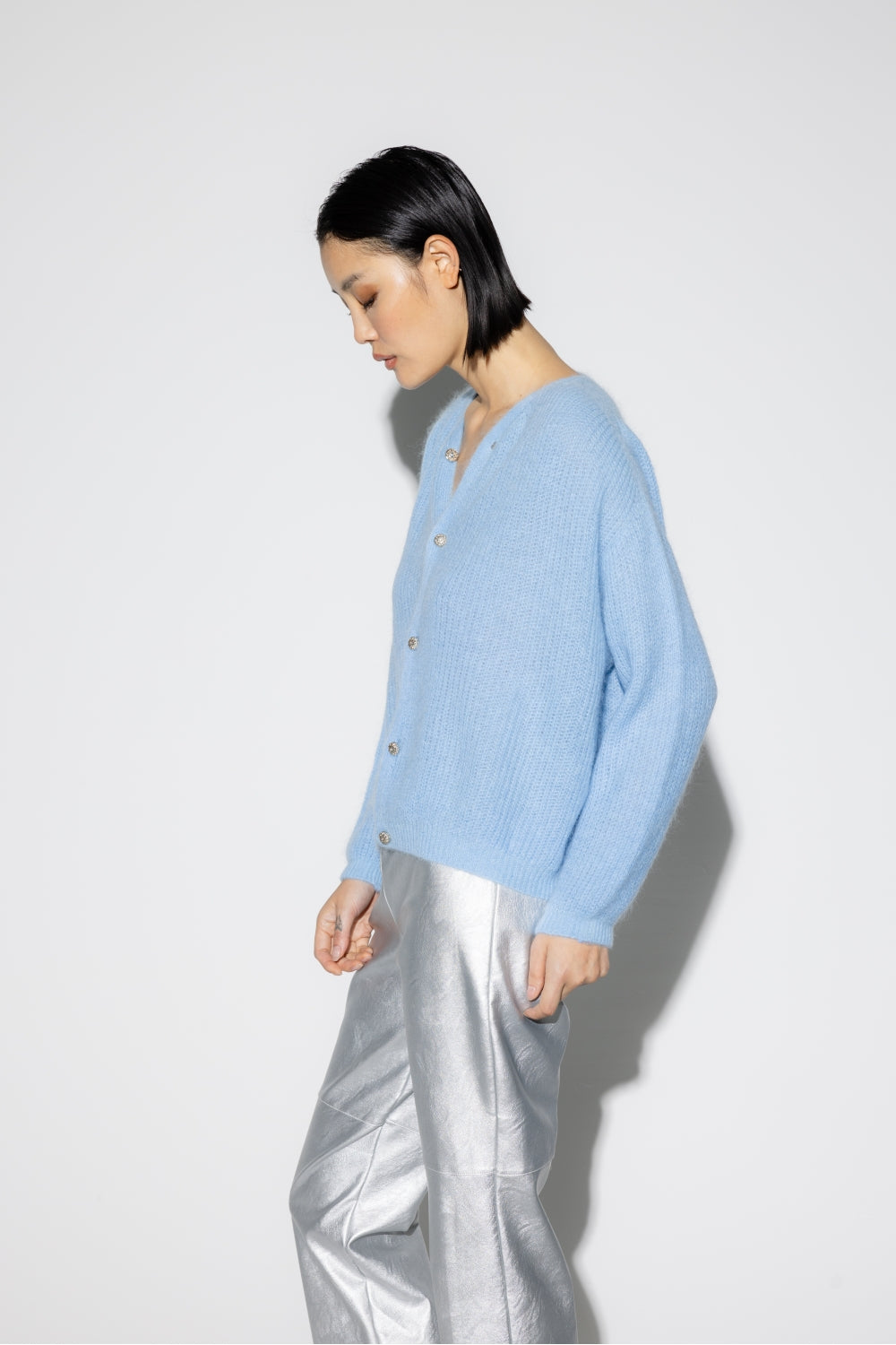Le Cardigan Angelo Bleu Clair