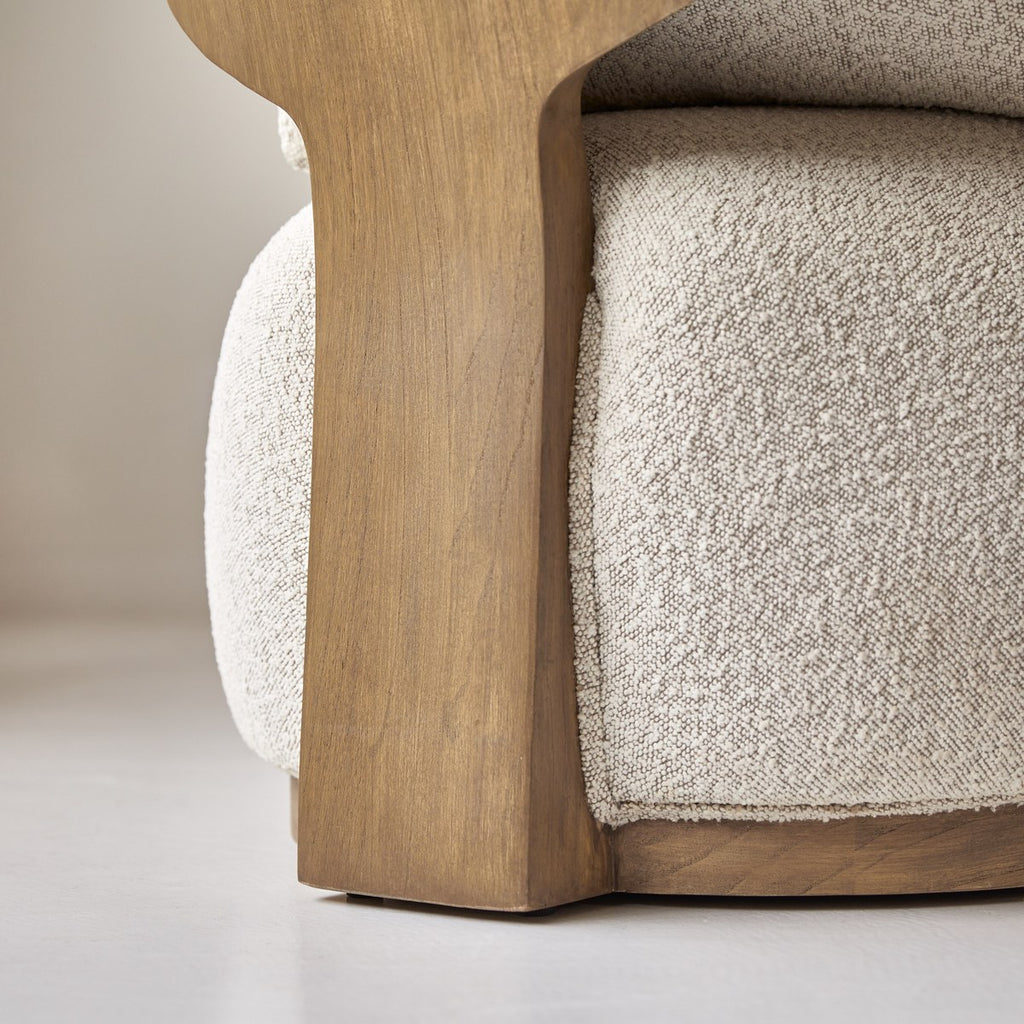 June - Fauteuil - Mindi Foncé - Beige