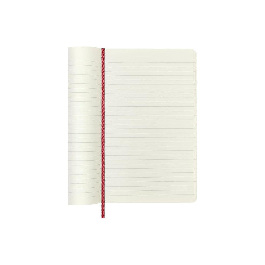 Carnet Textile Large 13X21 - Pages Lignées - Rouge Bordeaux