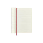 Carnet Textile Large 13X21 - Pages Lignées - Rouge Bordeaux