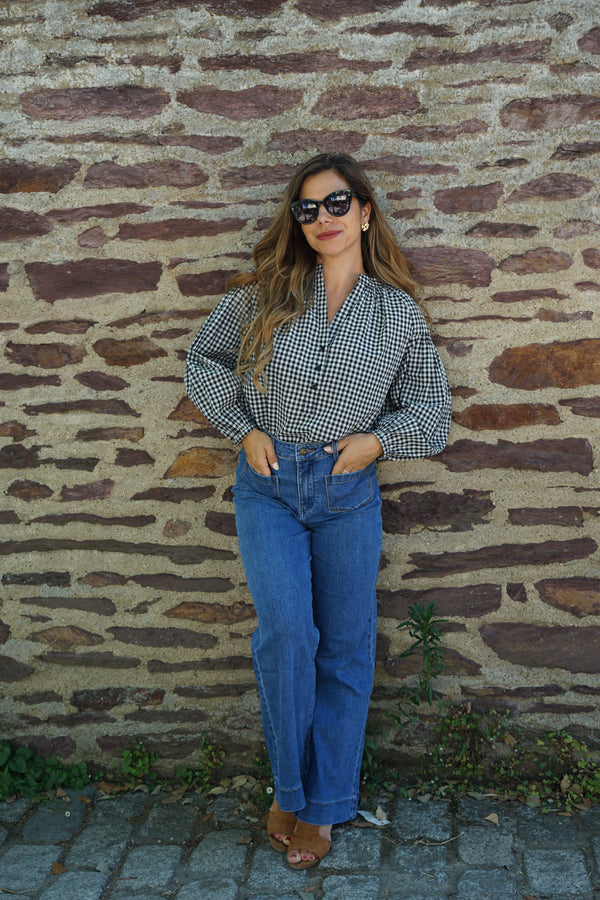 Black Vichy Blouse Clothilde