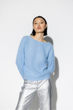 Le Pantalon Rodney Effet Cuir Métal Argenté