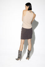 The Harry Lurex Blue Mini Skirt