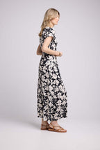 Long Short Sleeve Dress - Black