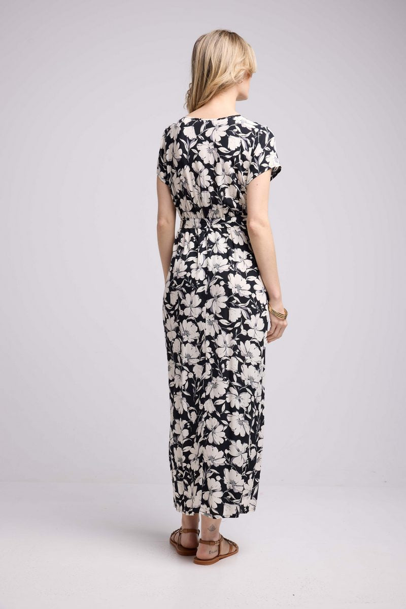 Long Short Sleeve Dress - Black