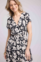 Long Short Sleeve Dress - Black