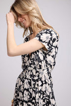 Long Short Sleeve Dress - Black
