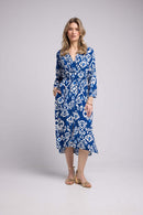 Robe Longue Manches Longues - Navy