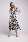 Long Short Sleeve Dress - Black