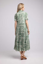 Long Short Sleeve Dress - Khaki