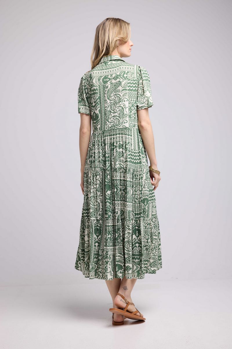 Long Short Sleeve Dress - Khaki