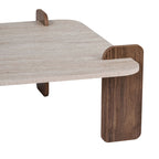 Marais Coffee Tables - Travertine / Walnut