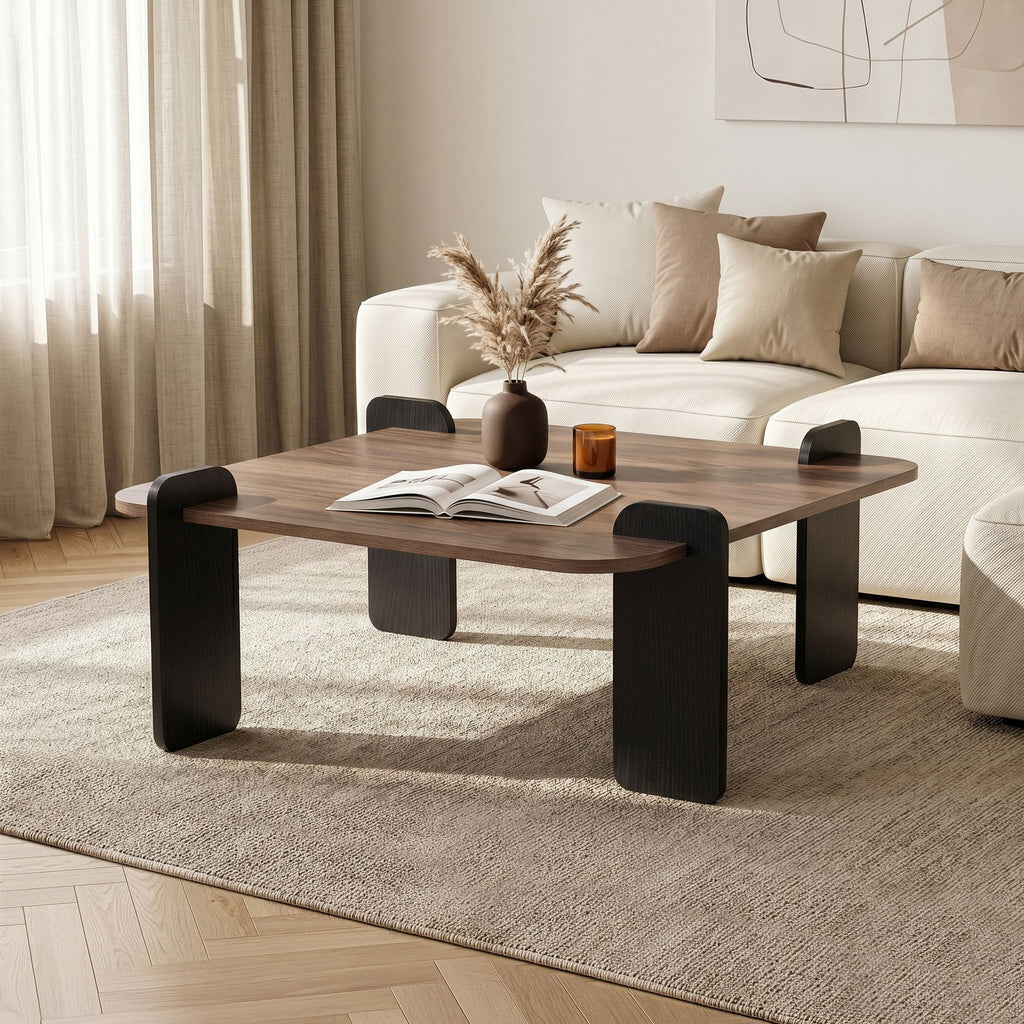 Marais Coffee Tables - Walnut / Black Wood