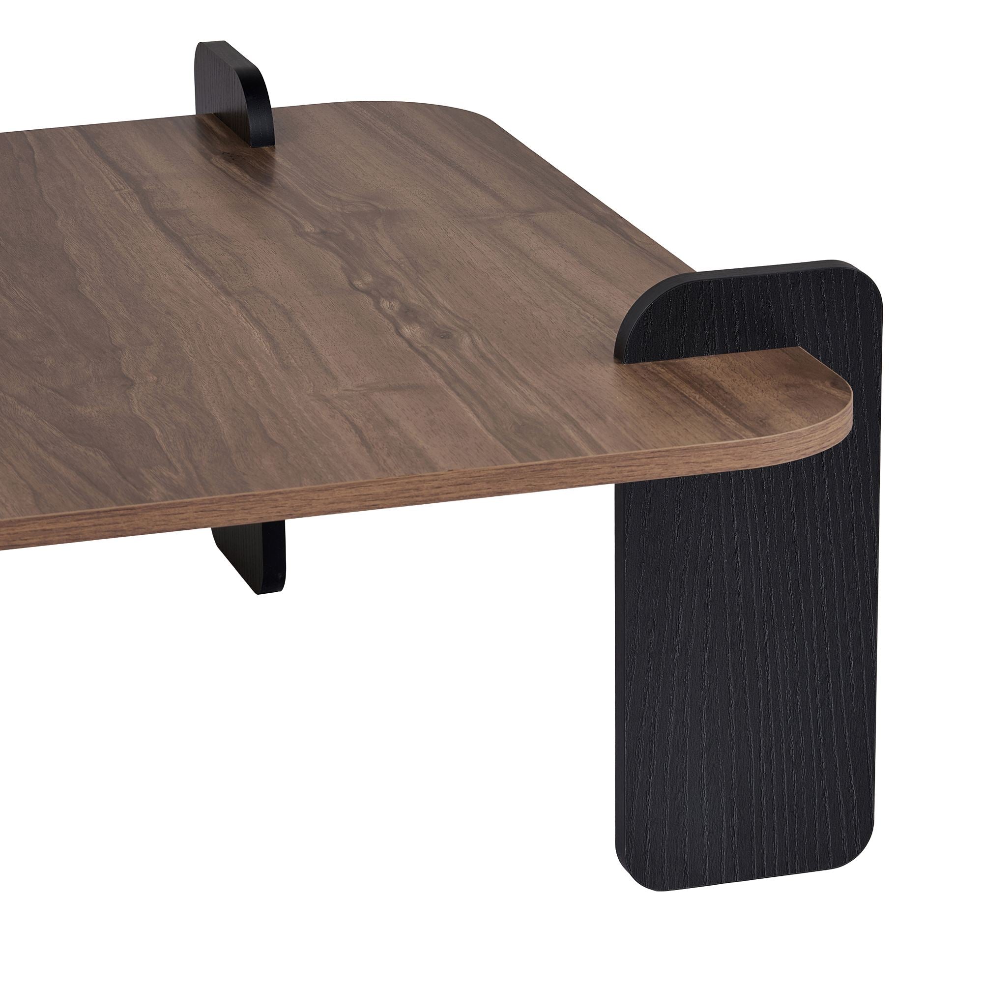 Marais Coffee Tables - Walnut / Black Wood