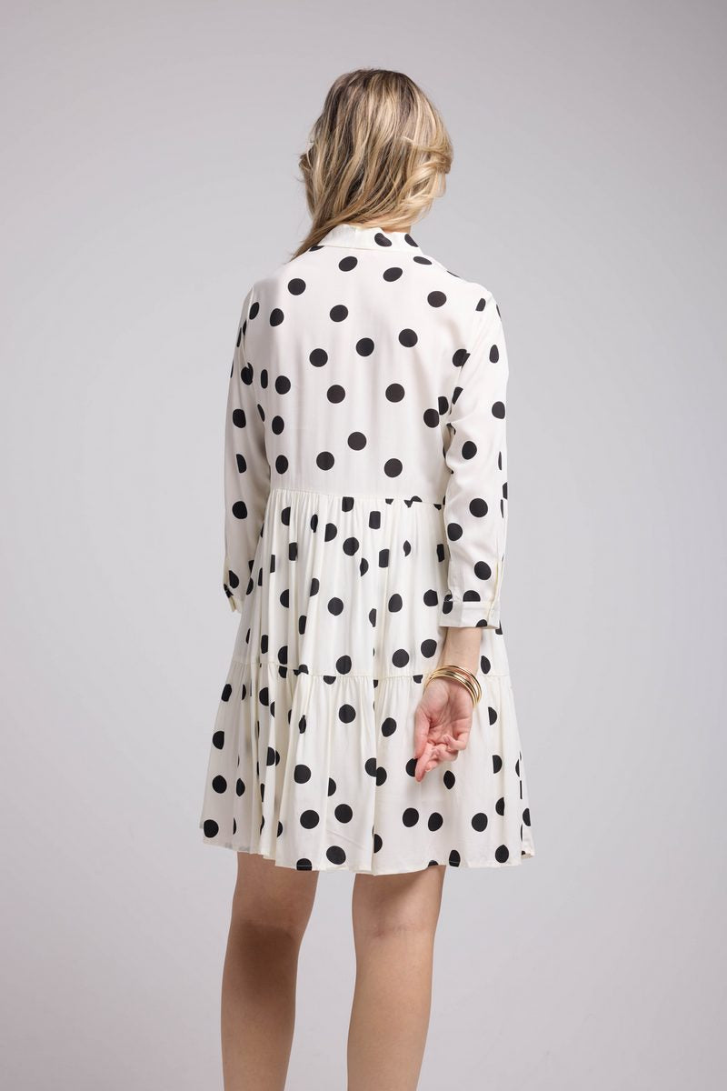 Short Long Sleeve Dress - White