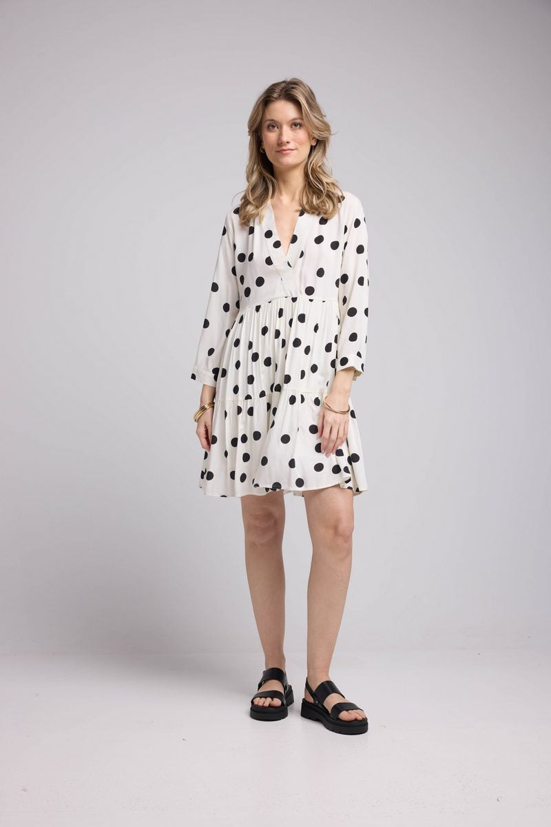 Short Long Sleeve Dress - White