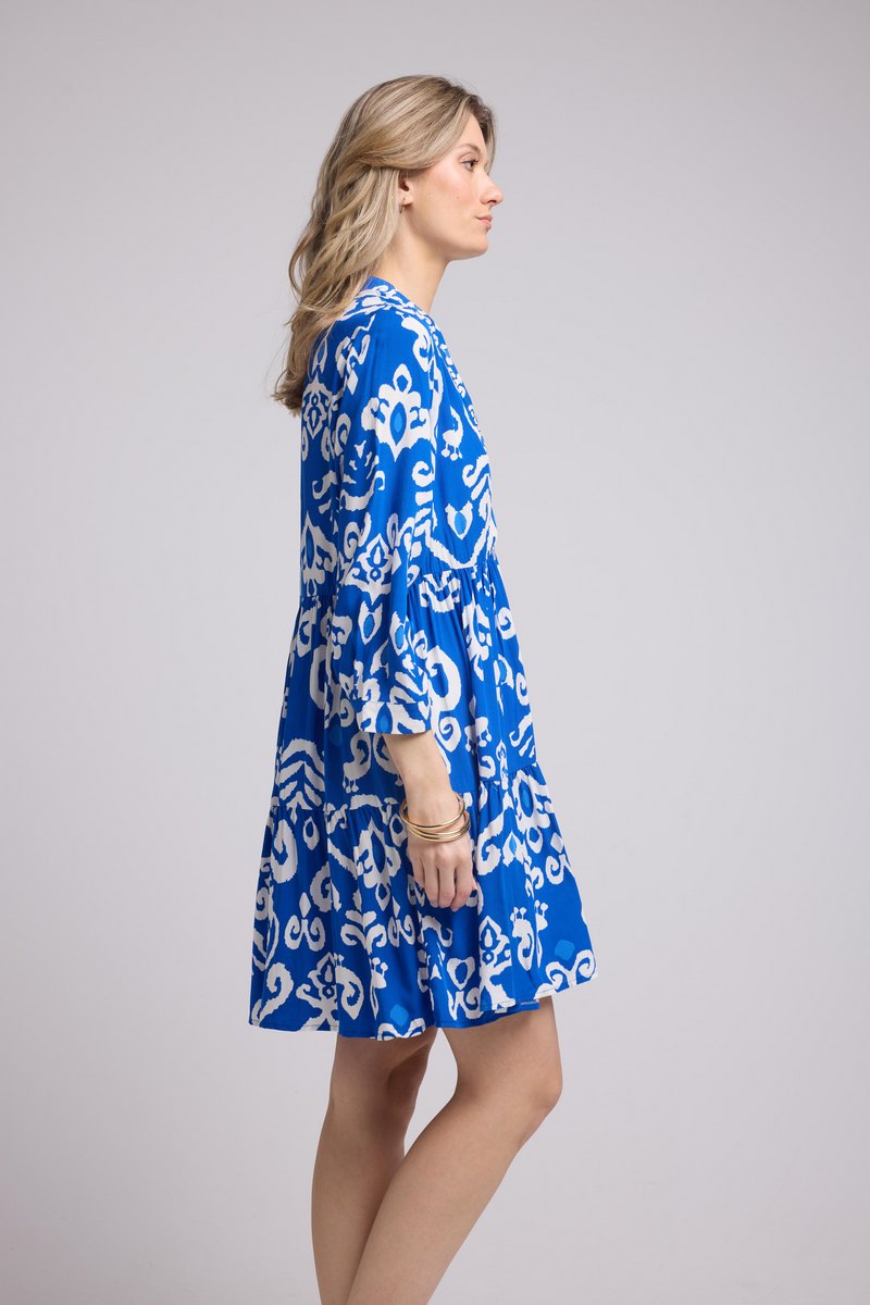 Short Long Sleeve Dress - Inka Blue