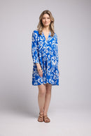 Robe Courte Manches Longues - Inka Bleu