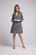 Short Long Sleeve Dress - Black