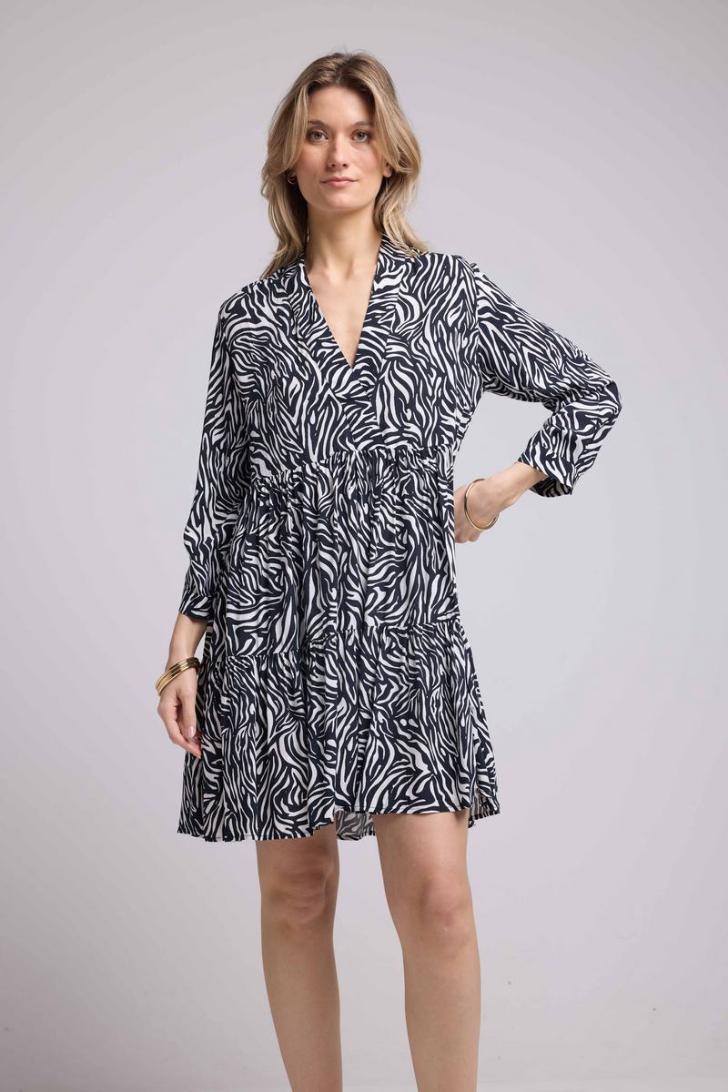 Short Dress Long Sleeves - Black