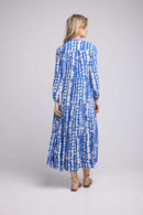 Robe Long Manches Longues - Bleu Blanc