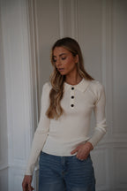 Marissa Fine Sweater - White