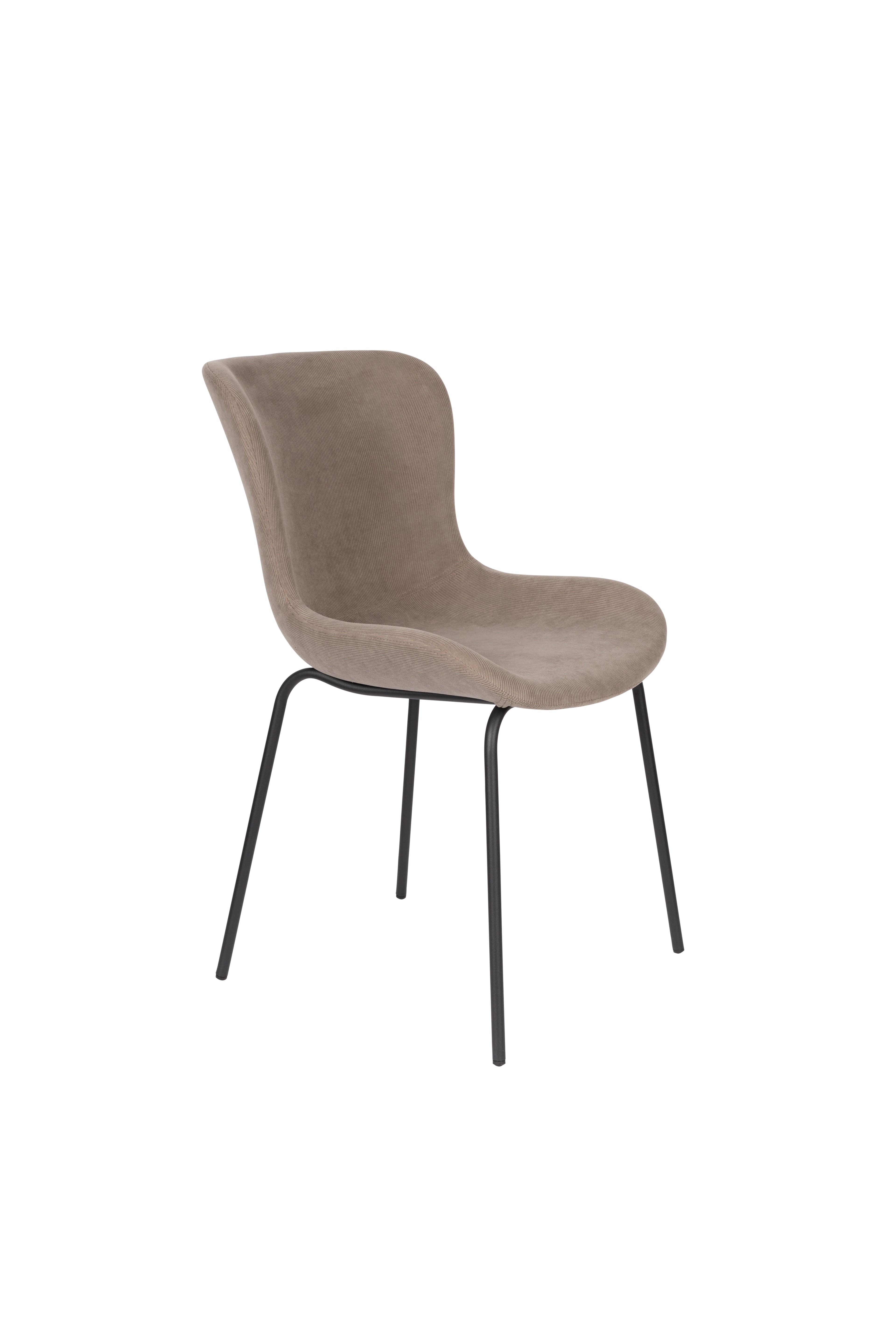 Junzo Rib - Set of 2 Dining Room Chairs - Fabric - Gray