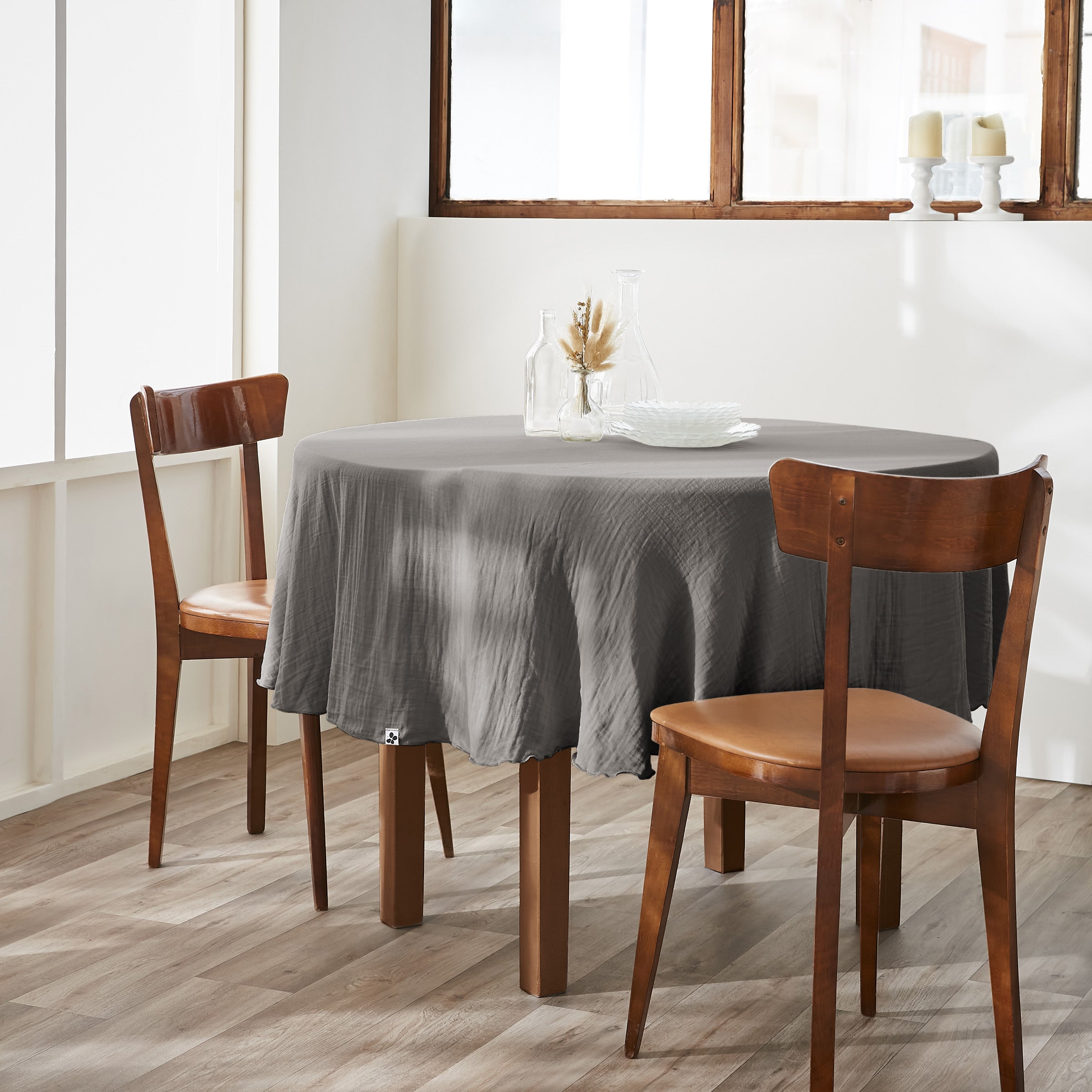 Gaïa - Round Tablecloth - Granite