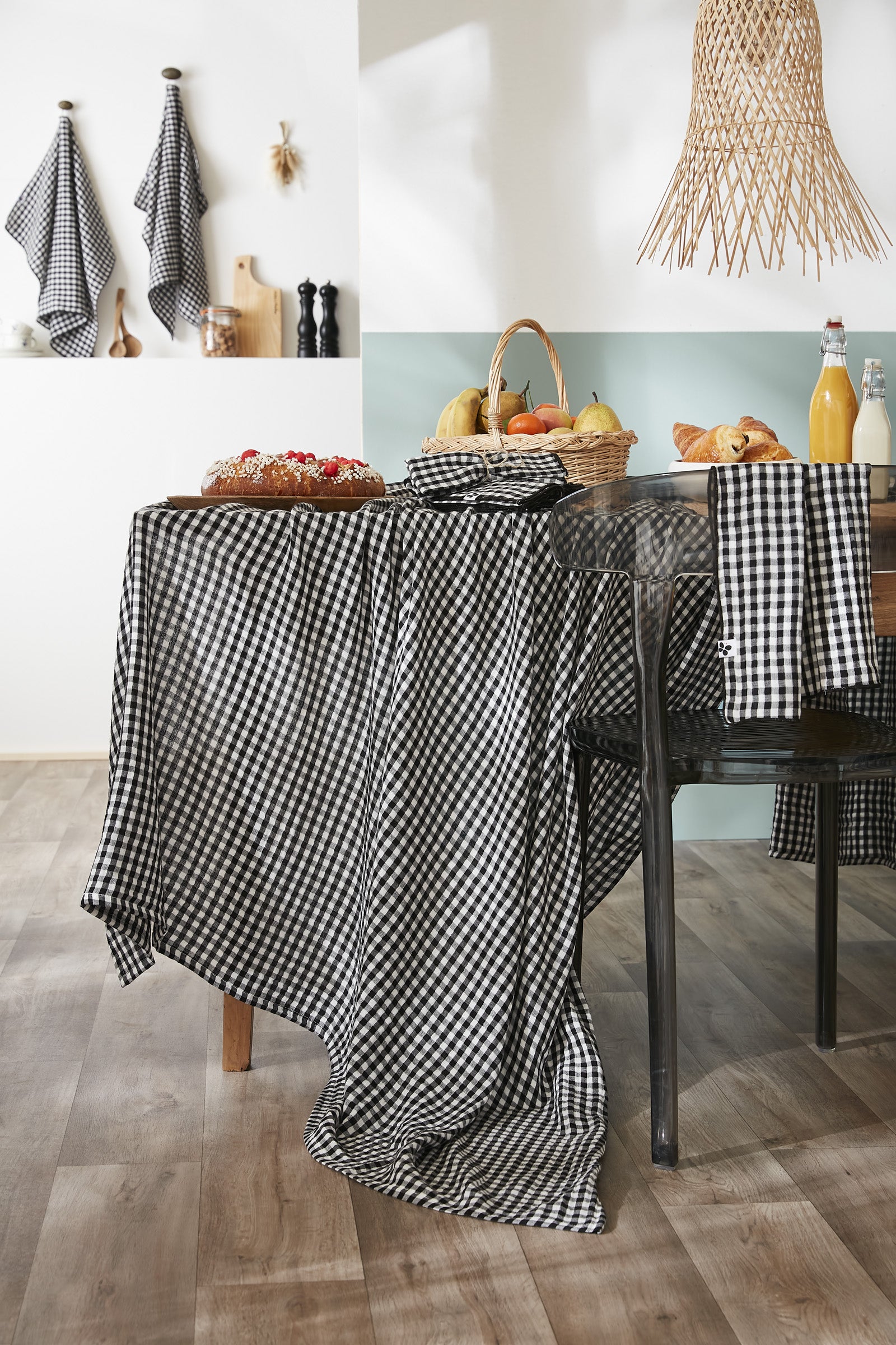 Rectangle Tablecloth - Cotton Gauze - Vickie - Truffle