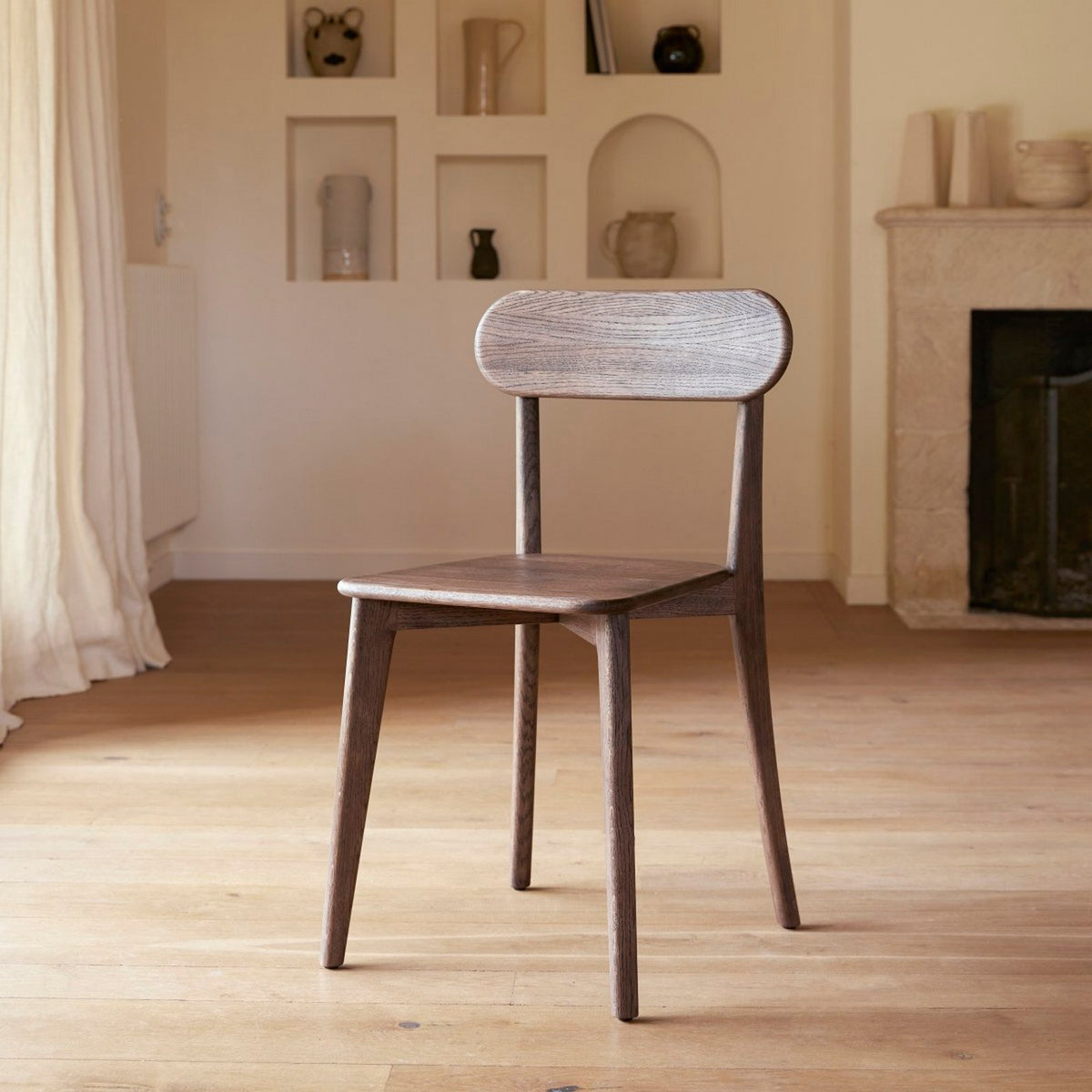 Abel - Set Di 2 Sedie - Rovere - Marrone