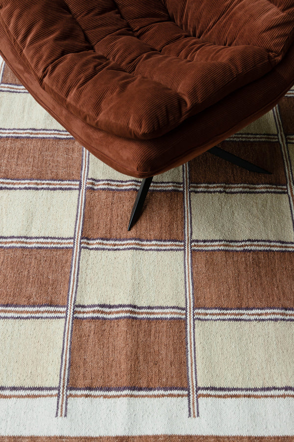 Gambit - Alfombra - Algodón - Beige/Terracota