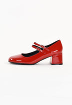 Jasmine Heels - Patent Red