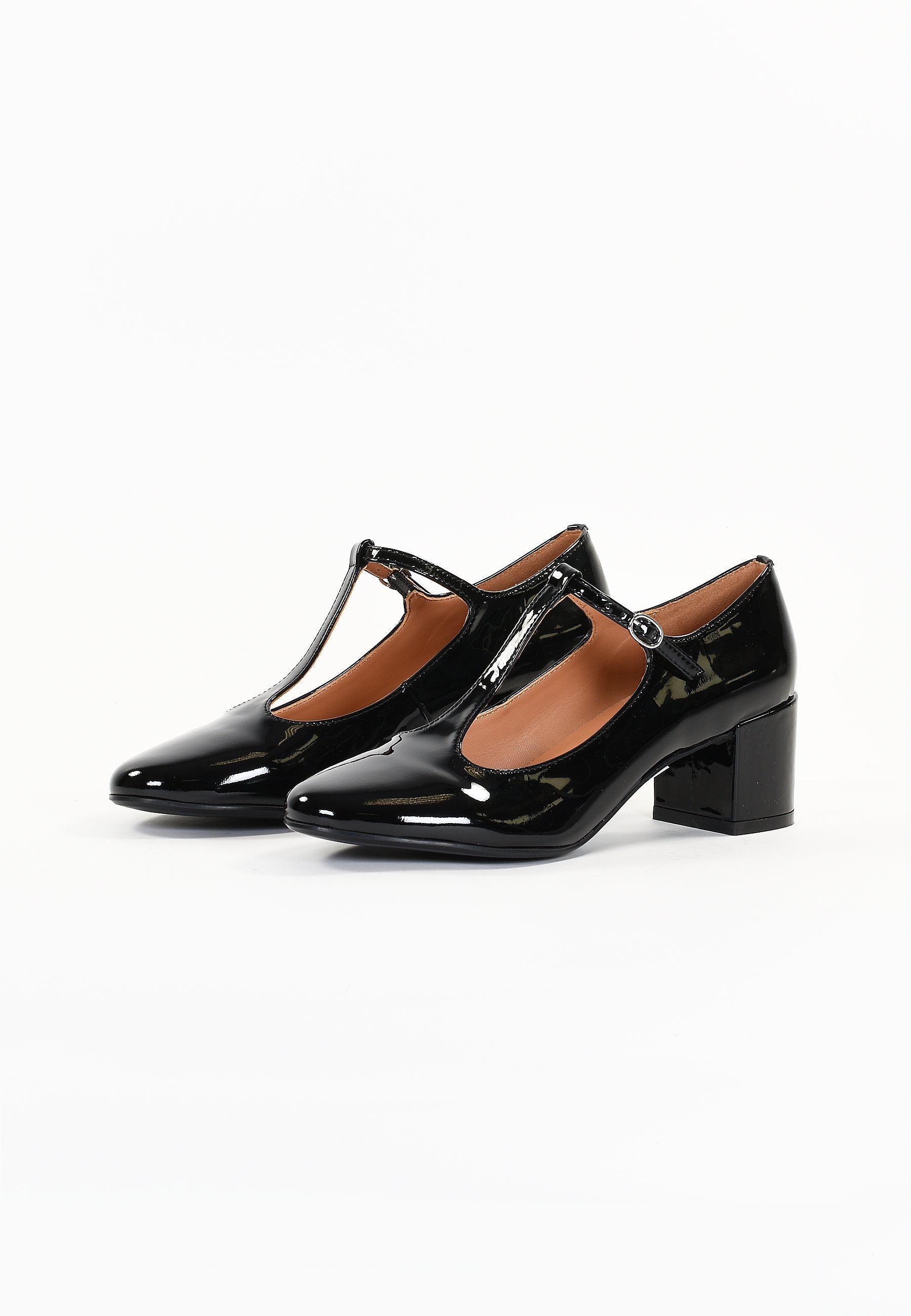 Linaria Court Shoes - Black Patent