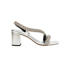 Ronda Silver Asymmetric Sandal
