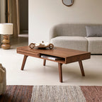 Niels - Tavolino Basso - Acacia - Marrone Scuro