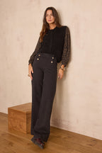Spodnie Jeansowe Oxan Denim - Czarny