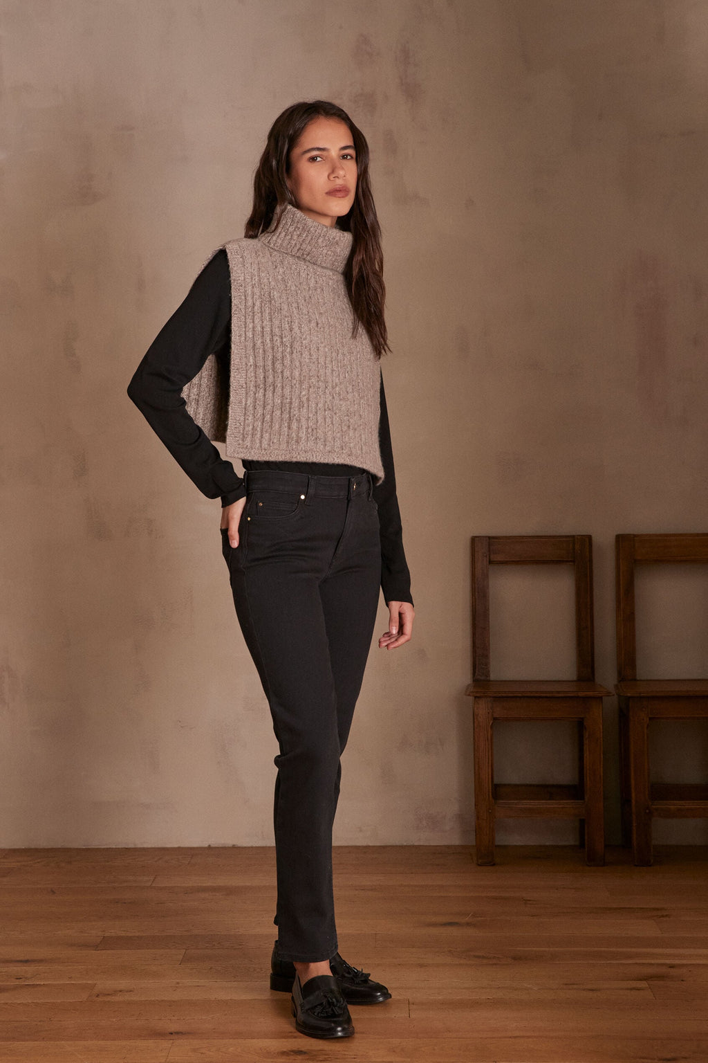 Lou Slim-Fit Broek - Zwart