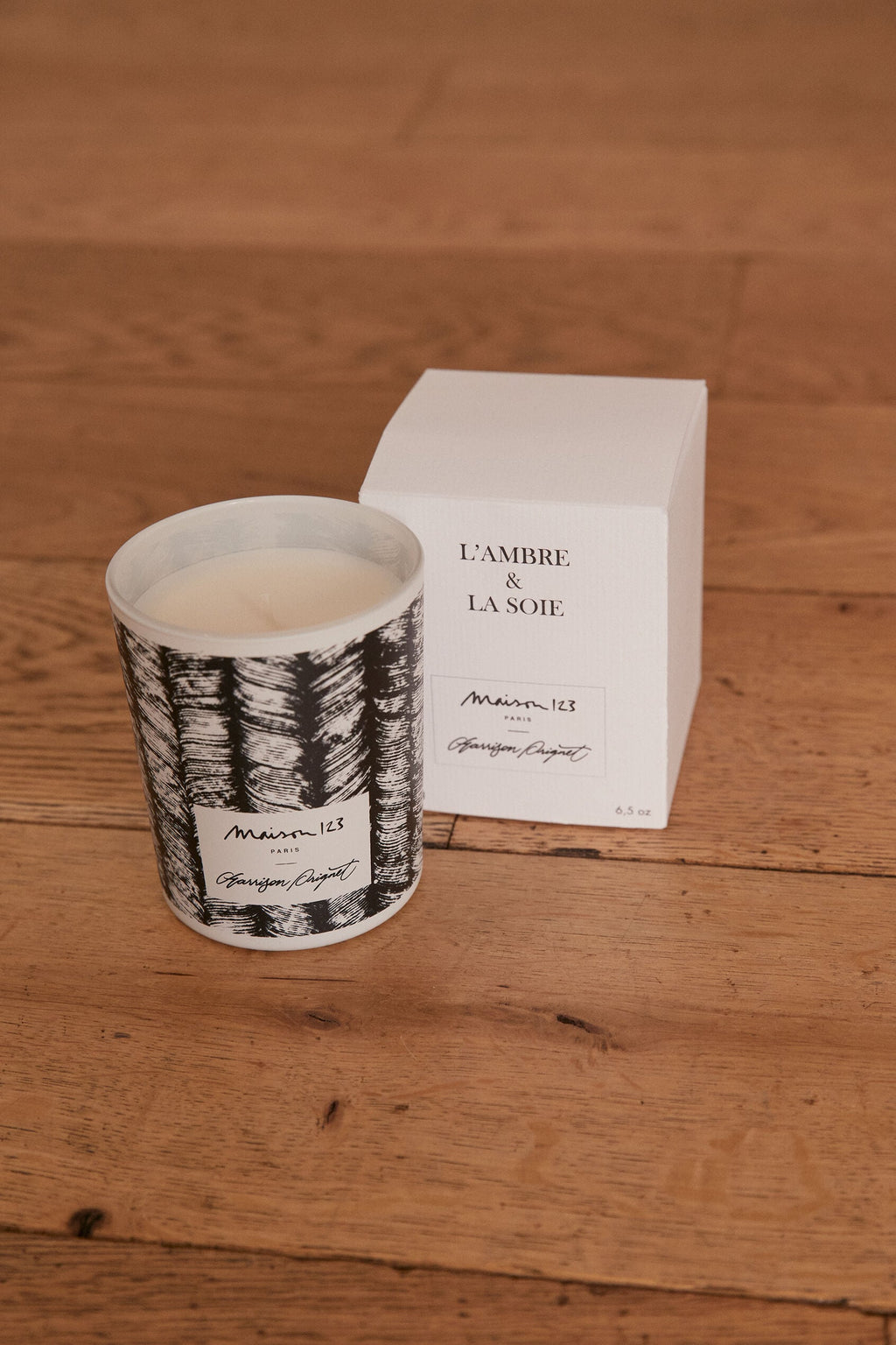 Bougie Bougie Ambre - Soie - Blanc