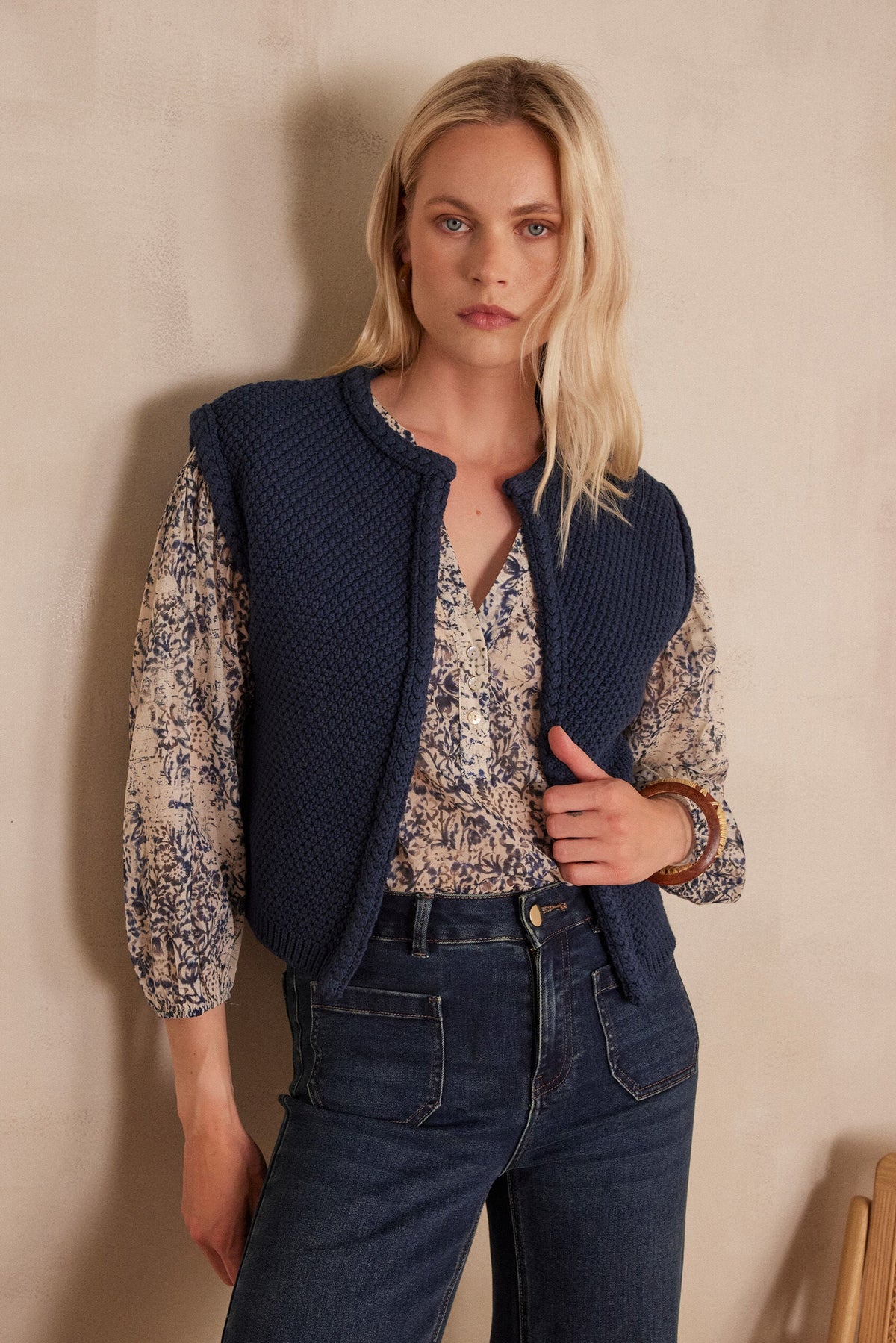 Gilet/Cardigan Betsy - Encre